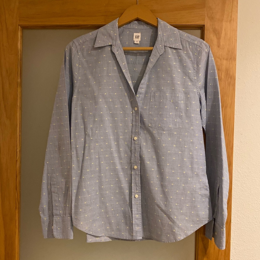 Gap Button Up Shirt w/ Yellow Speckles